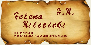 Helena Mileticki vizit kartica